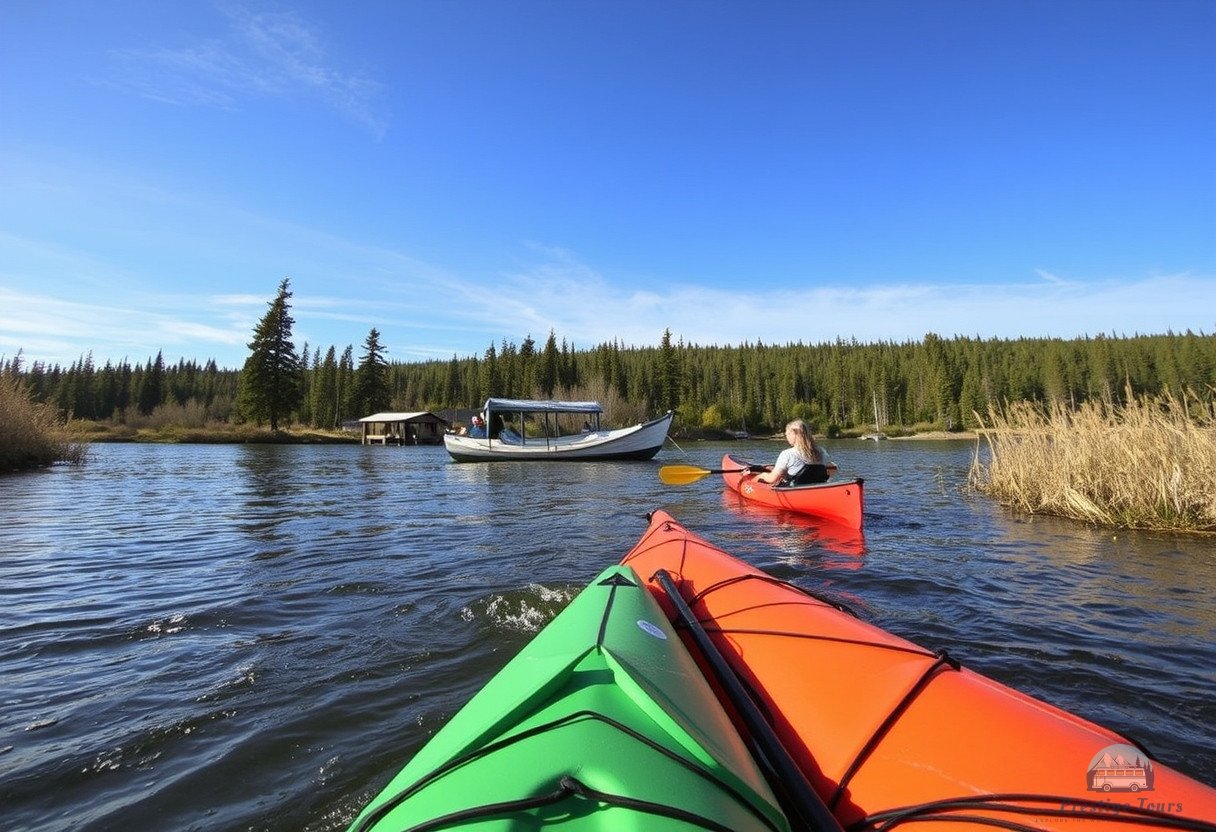 Illustration de la section : Kayak et rafting sur les rivières. - Aventures naturelles de la Russie