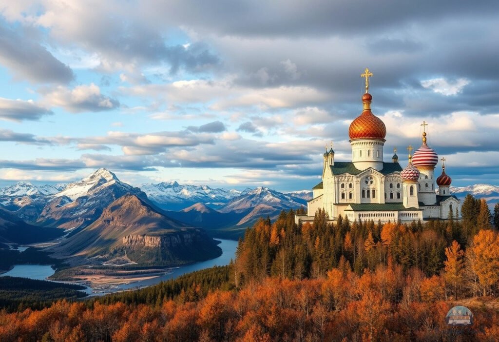 Maravillas naturales de Rusia en la foto.